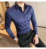 Funki Buys | Shirts | Men's Slim Fit British Style Dress Shirt 7XL