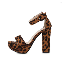 Funki Buys | Shoes | Women's High Leopard Print Platform Sandals
