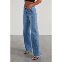 Funki Buys | Pants | Women's Raw Hem Wide Leg Jeans