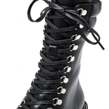 Funki Buys | Boots | Men's Goth Lace Up Mid-Calf Combat Boots