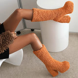 Funki Buys | Boots | Women's Knee-High Fuzzy Platform Boots