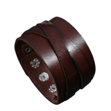 Funki Buys | Bracelets | Men's Wide Genuine Leather Wristband