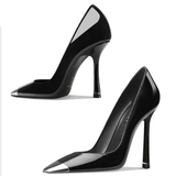 Funki Buys | Shoes | Women's Genuine Leather Metal Toe Heels