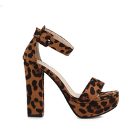 Funki Buys | Shoes | Women's High Leopard Print Platform Sandals