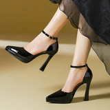 Funki Buys | Shoes | Women's Patent Leather Pointed Toe heels