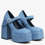 Funki Buys | Shoes | Women's High Patent Platform Mary Janes