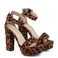 Funki Buys | Shoes | Women's High Leopard Print Platform Sandals