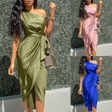 Funki Buys | Dresses | Women's Summer Satin Cocktail Dresses | Prom