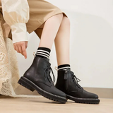 Funki Buys | Boots | Women's Real Leather Lace Up Ankle Boots