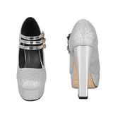 Funki Buys | Shoes | Women's Silver Gold Bling Wedding Party Platforms