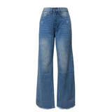 Funki Buys | Pants | Women's Raw Hem Wide Leg Jeans