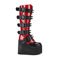 Funki Findz | Boots | Women's Platform Spike Buckle Boots