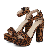 Funki Buys | Shoes | Women's High Leopard Print Platform Sandals