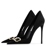 Funki Buys | Shoes | Women's Black Suede Buckled Stilettos