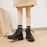 Funki Buys | Boots | Women's Real Leather Lace Up Ankle Boots