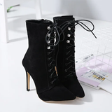 Funki Buys | Boots | Women's Suede High Stiletto Ankle Boots