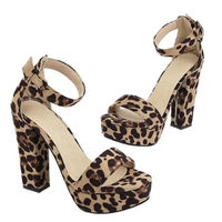 Funki Buys | Shoes | Women's High Leopard Print Platform Sandals