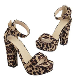 Funki Buys | Shoes | Women's High Leopard Print Platform Sandals