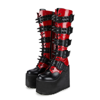 Funki Findz | Boots | Women's Platform Spike Buckle Boots