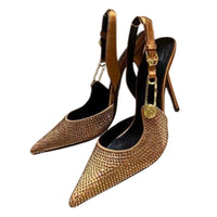 Funki Buys | Shoes | Women's Rhinestone Stiletto Slingback High Heels