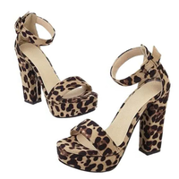 Funki Buys | Shoes | Women's High Leopard Print Platform Sandals