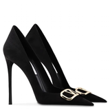 Funki Buys | Shoes | Women's Black Suede Buckled Stilettos