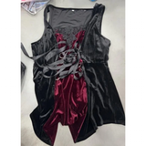 Funki Buys | Shirts | Women's Gothic Steampunk Lace Up Vest Top