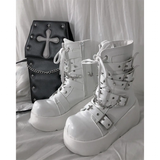 Funki Buys | Boots | Women's Gothic Combat Boots | Platform Wedges