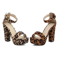 Funki Buys | Shoes | Women's High Leopard Print Platform Sandals