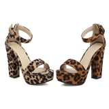 Funki Buys | Shoes | Women's High Leopard Print Platform Sandals