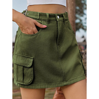 Funki Buys | Skirts | Women's Short Denim Skirt with Pockets