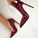 Funki Buys | Shoes | Women's Red Black Checkered Stilettos
