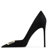Funki Buys | Shoes | Women's Black Suede Buckled Stilettos