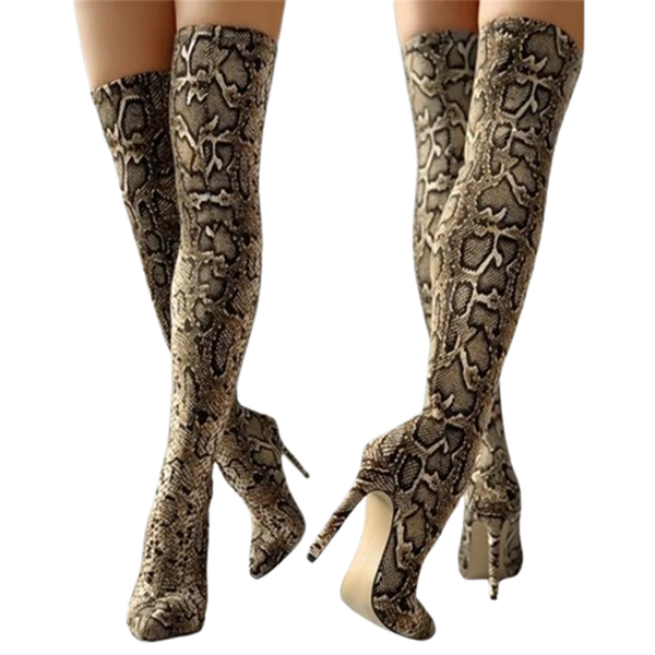 Funki Buys | Boots | Women's High Stiletto Leopard Print Boots