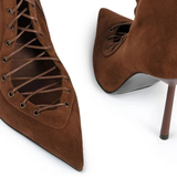 Funki Buys | Boots | Women's Stylish Lace Up Stiletto Boots