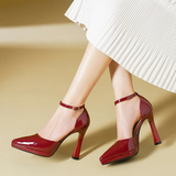 Funki Buys | Shoes | Women's Patent Leather Pointed Toe heels