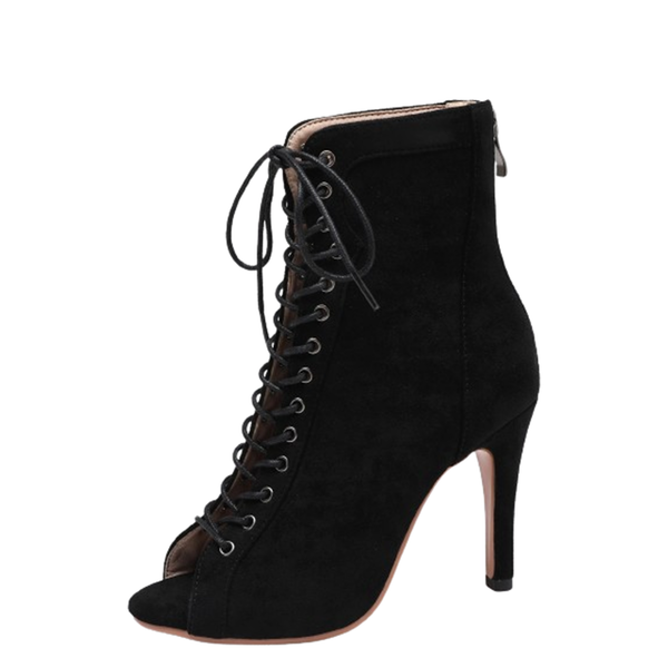 Funki Buys | Boots | Women's Lace-up Suede Sole Stiletto Dance Shoes