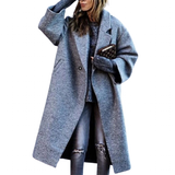 Funki Buys | Jackets | Women's Long Woolen Loose Overcoat