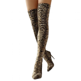 Funki Buys | Boots | Women's High Stiletto Leopard Print Boots