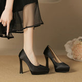 Funki Buys | Shoes | Women's Elegant Satin High Heel Pumps