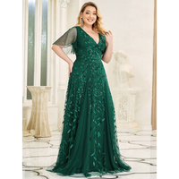 Funki Buys | Robes | Robe longue en dentelle à sequins pour femme