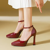 Funki Buys | Shoes | Women's Patent Leather Pointed Toe heels