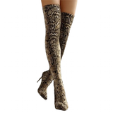 Funki Buys | Boots | Women's High Stiletto Leopard Print Boots