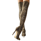 Funki Buys | Boots | Women's High Stiletto Leopard Print Boots