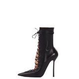 Funki Buys | Boots | Women's Stylish Lace Up Stiletto Boots