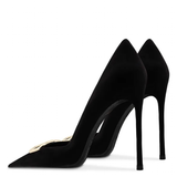 Funki Buys | Shoes | Women's Black Suede Buckled Stilettos