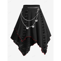 Funki Buys | Skirts | Women's Gothic Punk Hankerchief Hem Skirt