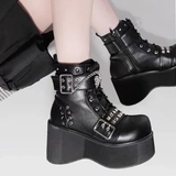 Funki Buys | Boots | Women's Gothic Platform Wedges | Cosplay Boots