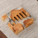 Funki Buys | Coasters | Stylish Pine Wood Resin Drink Coasters