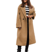 Funki Buys | Jackets | Women's Long Suit Collar Woolen Overcoat